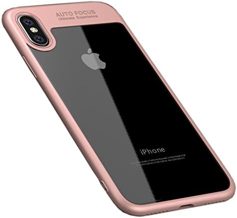 OOKOO iPhone X Case, Silicon & Acrylic Cover for iPhone 10 - Pink