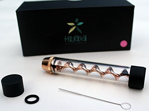 Twisty Glass Blunt - Rose Gold with Cleaning Tool