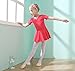 Ballet Toddler Girls Dance Dresses Leotard Costume Clothes for Kids Fashion Dresses Girls 4-5 4T 5T Child Dance Apparel Gymnastics Leotard with Sleeves Size 5 US-M (Rose Red,120)