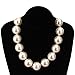 MeliMe Chunky Bead Necklace Large Pearl Beads Choker Necklace for Women Colorful Beaded Collar Bib Choker Costume Jewelry Gift