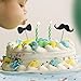 HOKPA Cupcake Toppers Mini Black Bowtie Mustache Hat Neckcloth Adult Ceremony Birthday Celebration Decorations DIY Home Baby Shower Theme Party Food Fruit Cake Picks for Decor(24PCS)
