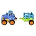 Best Choice Products Push and Go Friction Powered Car Toys,Tractor, Bull Dozer truck, Cement Mixer, Dump truck