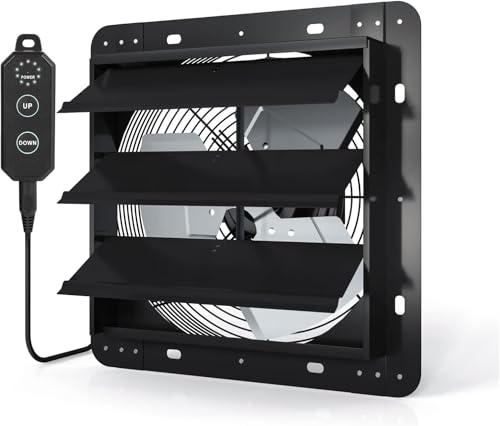 Brogachy 300 mm Shutter Extractor Fan with PWM Speed Control 1580 m³/h Air Extractor for Attic Ventilation, Workshops and Garages, Greenhouse.