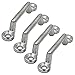 Stainless Steel 1 Inch Mount, Bimini Top Pad Eye,Footman's Loop for Boat, Kayak Tie Downs,No Screws- 4/PK