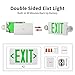 AKT LIGHTING LED Emergency Light & Exit Sign Combo, Green Exit Sign, UL Certified Emergency Exit Light, Adjustable Lamps with Back-up Battery for Business (Green, 6 Pack)