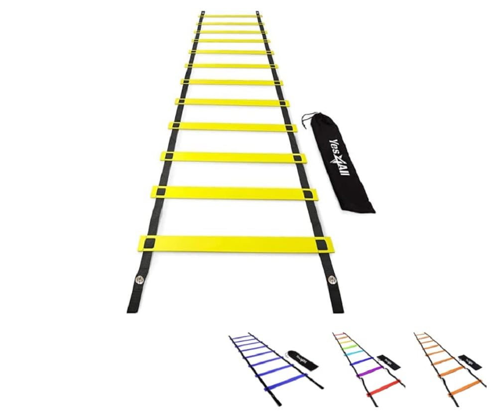 Yes4All C1KK Agility Ladder, 20 Rungs, Yellow