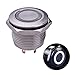 Ulincos® Momentary Pushbutton Switch U19D1 1NO SPST Silver Stainless Steel Shell with White LED Ring Suitable for 19mm 3/4