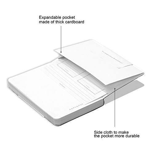 2-Pack Pocket Notebook Journal Notepad Small, College Ruled, 3.6" x 5.5", Faux Leather Soft Cover Mini Journal, 100 GSM Thick Paper, Inner Pocket (Skyblue Lined) - Thumbnail 4
