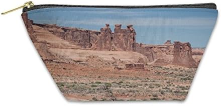 Gear New Accessory Zipper Pouch, View Of Three Gossips Along North Park Avenue In Arches National Park Utah USA, 5605021GN