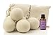 6 XL Organic Wool Dryer Balls & Lavender Essential Oil Bundle (30 mL) Reduces Drying Time - 100% Natural New Zealand Wool - Reusable Natural Laundry Ball Fabric Softener - Wool Balls for Dryer