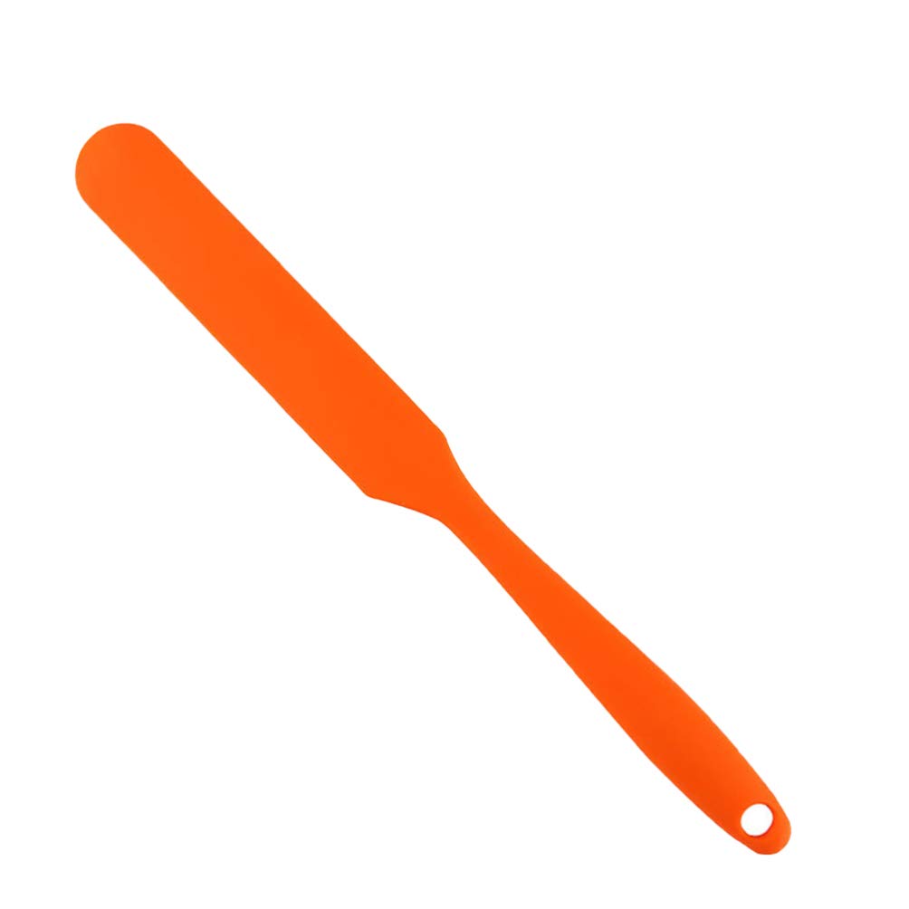 Minkissy Silicone Spatula Spreader Mixing Batter Scraper Cream Spatula Cheese Smoother Spreader for Cake Pastry Decorating Tools Orange
