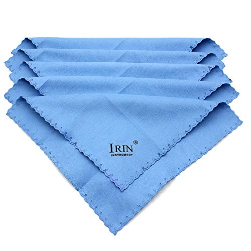Mowind 5pcs Microfiber Polishing Cleaning Cloth for Musical Instrument Guitar Piano Violin Sax Clarinet Flute Universal - Thumbnail 4