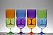 QG Set of 8 Colorful Stackable 12 oz Acrylic Plastic Tumbler Set in 4 Assorted Colors