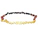Baltic Amber Teething Necklace Gift Set + FREE Silicone Teething Pendant ($15 Value) Handcrafted, 100% USA Lab-Tested Authentic Amber - All Natural, Teething Pain Relief (Polished Rainbow - 12.5