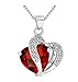 Brilliance 8 Silver Plated Crystal Heart Pendant Necklace 