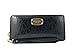 Michael Kors Black Jet Set Travel Continental Black Mirror Zip Around Wallet Wristlet