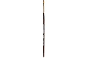 KINGART Premium Finesse 8300-8 Flat Shader Series Artist Brush, Synthetic Kolinsky Sable Hair, Short Handle, for Watercolor and Oil Paints, Size 8