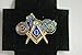 D9773 Masonic Motorcycle Lapel Pin with Square & Compass
