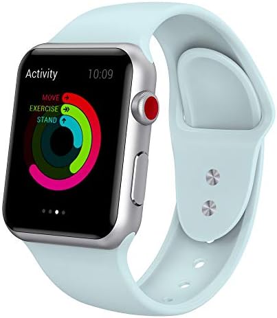 Yimzen Band Compatible Apple Watch 38mm 40mm 42mm 44mm, Soft Silicone Replacement Sport Band iWatch Strap Compatible Apple Watch Series 4 Series 3 Series 2 Series 1, S/M M/L Size