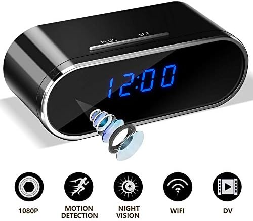Hidden Spy Nanny WiFi Camera Clock | Covert IR Night Vision | Motion Sensor & Remotely Activated