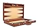 19-inch Premium Backgammon Set - Large Size - Desert Brown Board