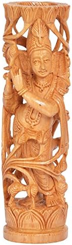 Rajkruti Handicraft Wooden Lord Krishna idol | Krishna Statue | Krishna Murti | Home decor | Decorative Showpiece .