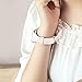 MARGE PLUS Compatible with Apple Watch Band 45mm 44mm 42mm Women, Slim Genuine Leather Watch Strap Replacement for iWatch Series 7 6 5 4 3 2 1 SE, (White Band paired with Sliver Adapter)