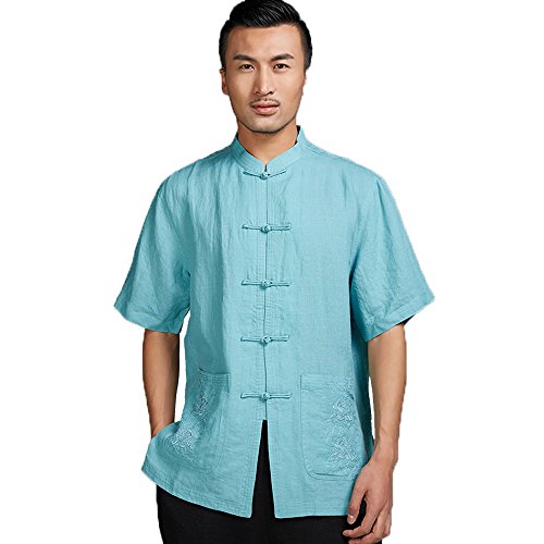 FangNer Men's Chinese Traditional Cotton Linen Clothing Kung Fu Tang Suit