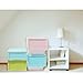 LuxorWare 3 Piece Storage Bins home Organizer for Kids Toys, Clothes & Kitchen food (Blue(S), Pink(M), Green(L)x2)