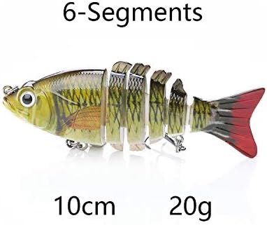Red Kingpin 10cm 17.5g Sinking Wobblers Fishing Lures Multi Jointed Hard Bait 6 Segments Swimbait Crankbaits Fishing Tackle Lure