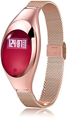 Fashion Smart Watch Fitness Activity Tracker,Smart Bracelet With Blood Pressure Heart Rate Monitor Bluetooth Wireless Waterproof IP67 Pedometer Track Steps Sleep for IOS & Android Smartphone (Golden)