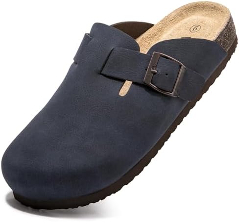 Amazon.com | Dokela Womens Suede Clogs Cork Footbed Sandals Arch