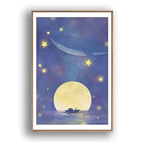 Framed Canvas Wall Art for Living Room, Bedroom Whale Canvas Prints for Modern Home Decoration Ready to Hang - 16"x24" inches