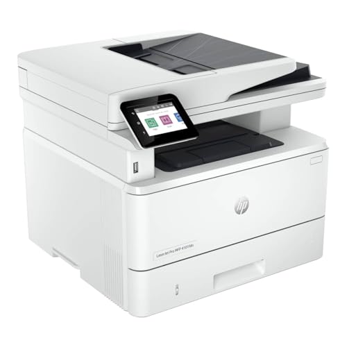 HP Laserjet Pro MFP 4102dw Laser Printer | Black and White | Printer for Small Medium Business | Print, Copy, Scan, ADF | 2-Sided Printing | Dual-Band Wi-Fi, Ethernet