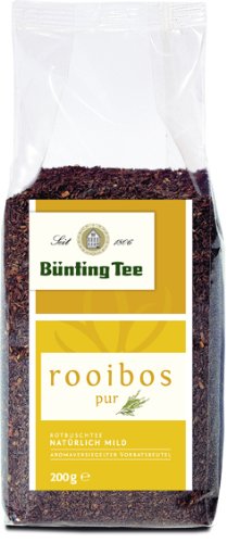 Bünting Tee Rooibos Pur 200 g lose, 6er Pack (6 x 200 g)