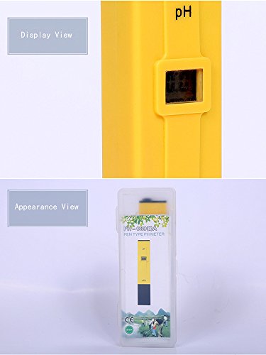 0.1pH High Accuracy pH Meter/pH Pen Tester with ATC LCD 0-14 pH Measurement Range for Household Drinking Water, Hydroponics,Aquariums,with PH Buffer Powder #81320