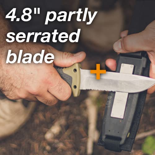 Gerber Gear Ultimate Knife, Tactical Knife with Fire Starter, Sharpener