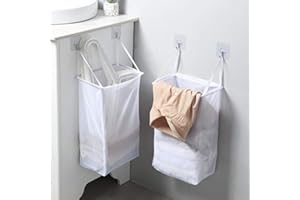 2Pack Clothes Hampers for Laundry, Foldable Laundry Basket with Breathable Mesh and Reinforced Handles, Collapsible Laundry B
