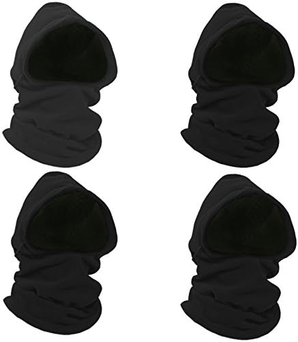 Energym Heavyweight Adjustable Fleece Balaclava, 3 Black/1 Grey