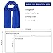 MissShorthair Lightweight Beautiful Solid Color Scarf for Women Shawl Wrap Soft Solid Scarf (Royal Blue)