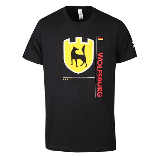 Genuine Volkswagen VW Wolfsburg Black Tee Shirt - Size Large