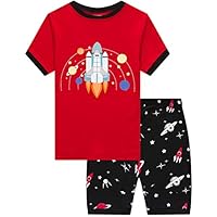 Dolphin&Fish Boys Pajamas 100% Cotton Space Summer Short Set Toddler Clothes Kids Pjs Sleepwear Size 5