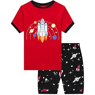 Dolphin&Fish Boys Pajamas 100% Cotton Short Sleeve Toddler Pjs Set Kids Sleepwear