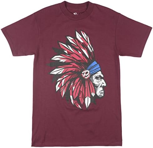 Popular Demand Native Headdress Mens SS T-Shirt In Burgundy