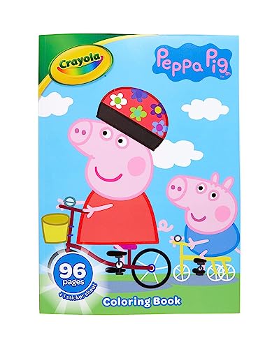 FEGYUJ (クレヨラ) Crayola ペッパピッグ 塗り絵 ステッカー付き 子供用プレゼントに 96ページ 対象年齢3~6歳