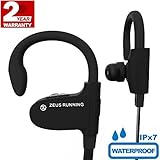 Sport Headphones - EXCLUSIVE 2018 - Best Small Running Headphones with Adjustable Ear Hooks - Waterproof IPx7 - Earbuds with Mic - Wireless Workout Earbuds for Men Women with Small Ears