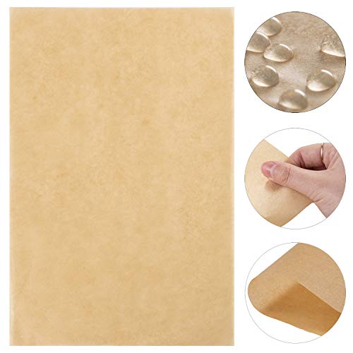 Parchment Paper Baking Sheets - 200pcs Non-Stick Unbleached Cookie Baking Paper Liners for Cooking Grill Steam Baking Pans - No Curl or Burn, Oven Safe, 11.8 X 8 Inches Brown, with Silicone Brush