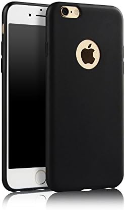iPhone 6 6s Phone Case Silicone Rubber Shockproof -Scratch Resistant Protective Slim Cover Cases for iPhone 6 6s 4.7" -Black