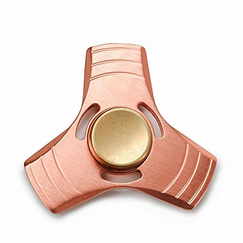 IDEAPRO Pure Copper Triangle Hand Spinner Finger Spinner Fidget Toy ADHD Focus Toy - 1-5 Minutes Average Spins