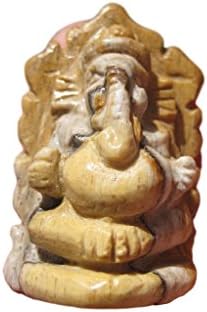Himalayan Treasures Natural Petrified Wood Ganesh Ganesha Elephant Statue Carving Thailand Art EB012